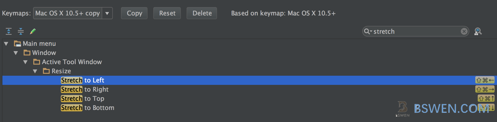 Mac stretch keymap